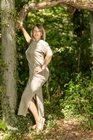 Ein Schlitz im Kleid